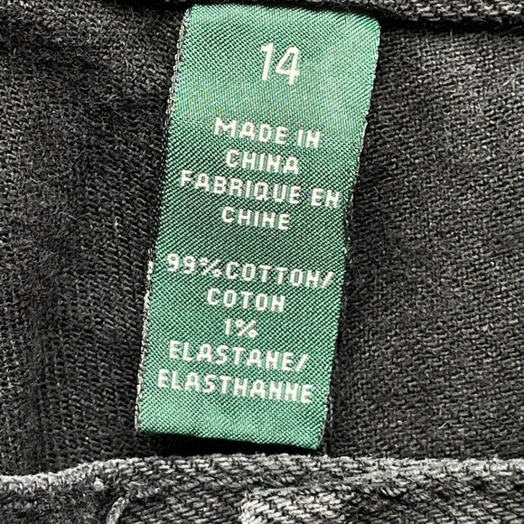 Ralph Lauren Classic Boot Cut Stretch Jeans High Rise Black Size 14 - Picture 7 of 7